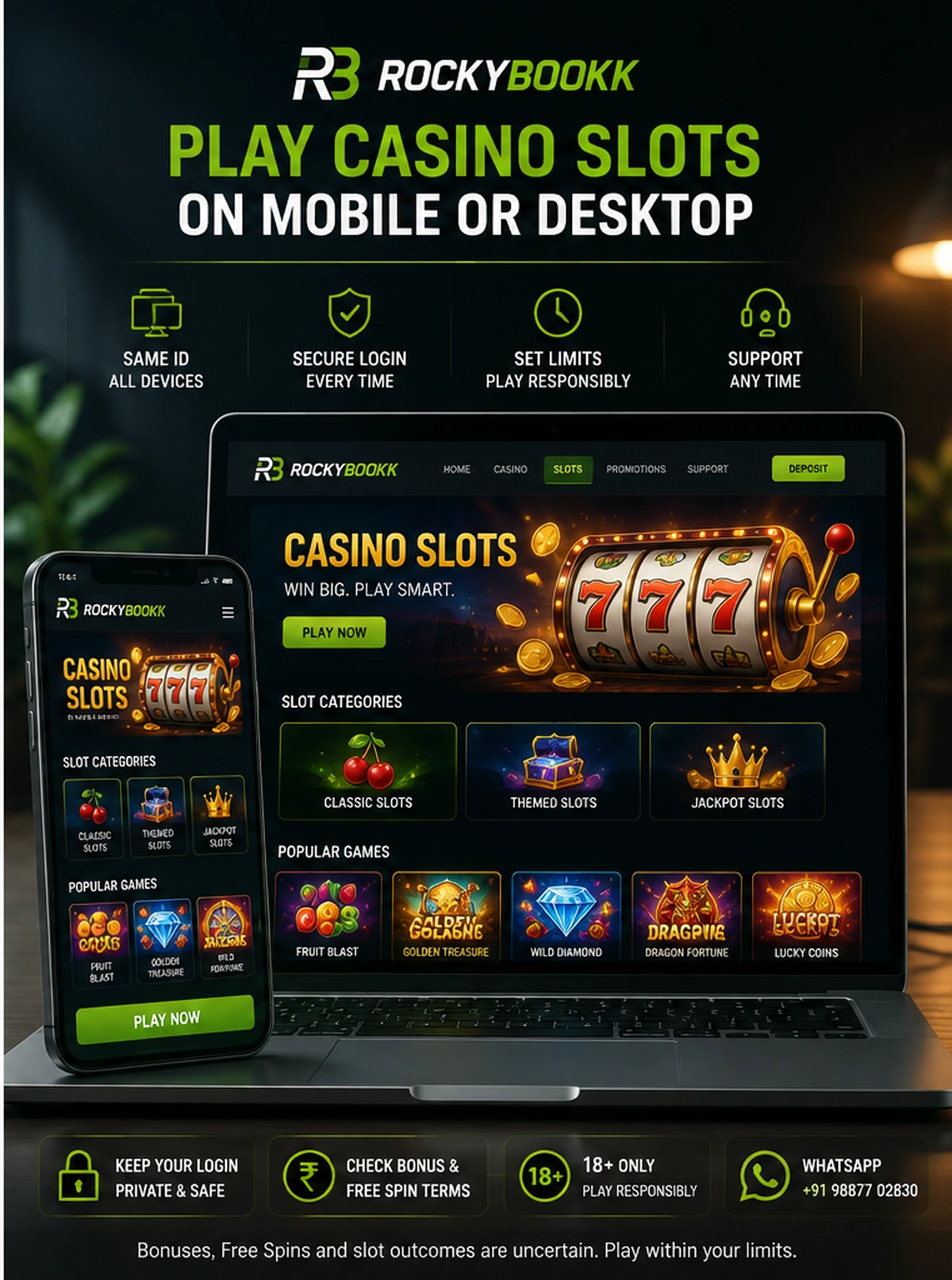 Casino Slots on mobile and desktop