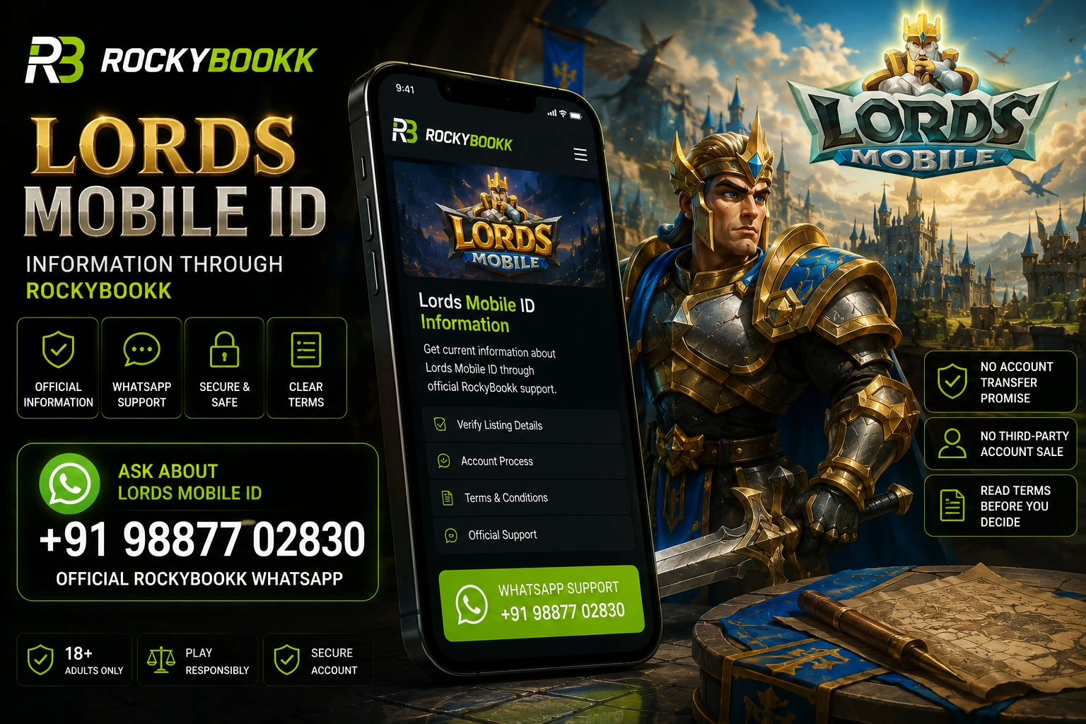 Lords Mobile ID information through RockyBookk