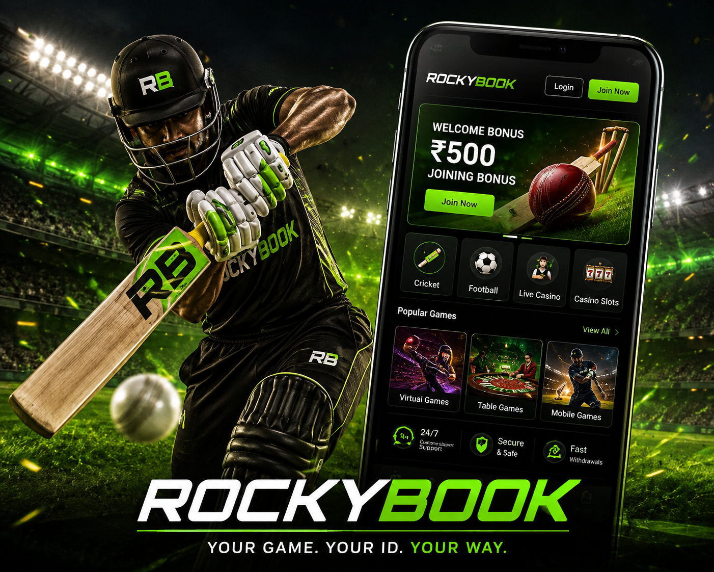 RockyBook online cricket ID