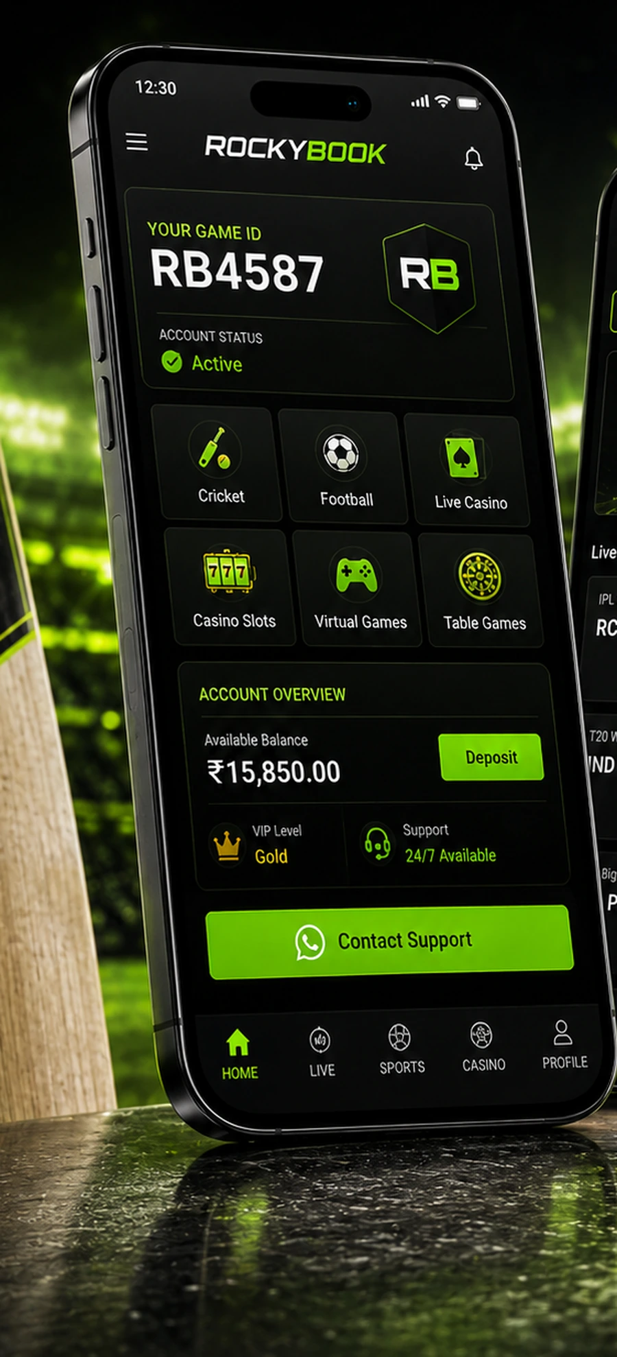 RockyBookk Android mobile app