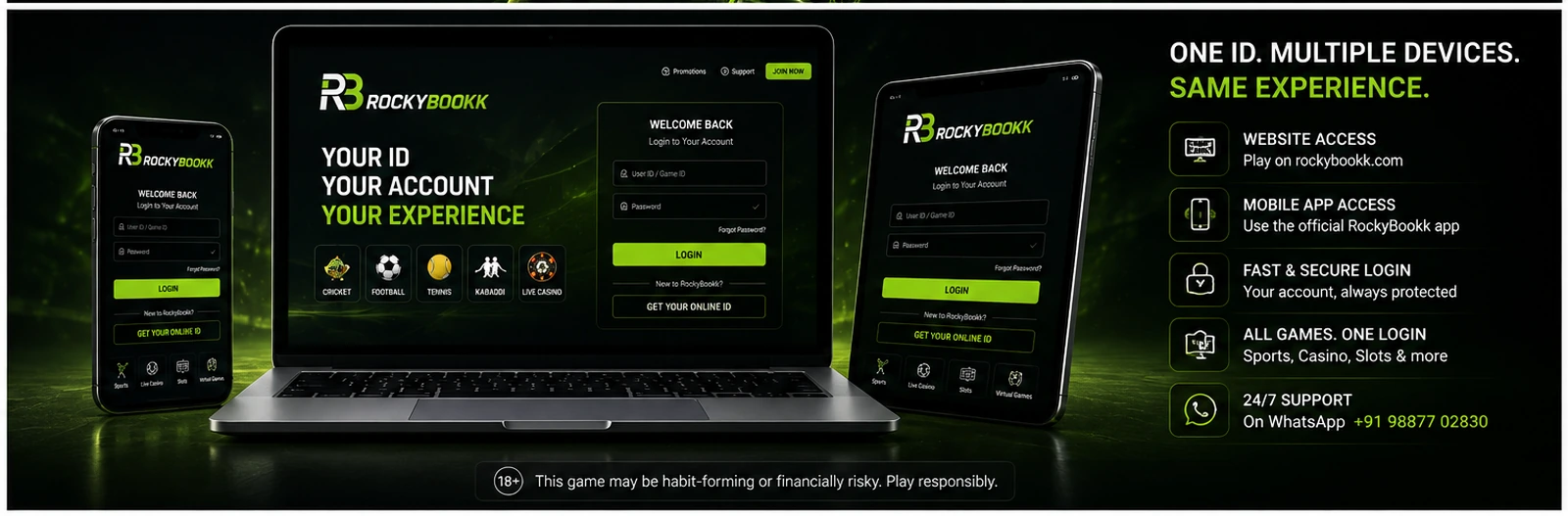 RockyBookk online ID supported login routes