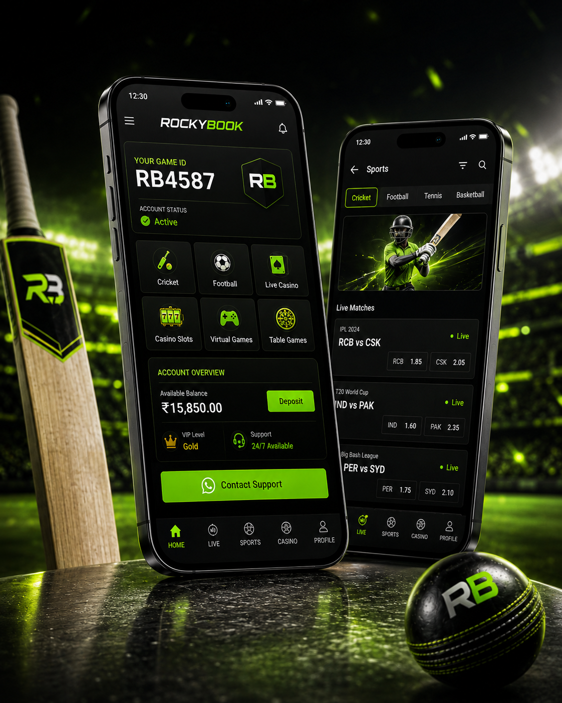 RockyBook online cricket ID